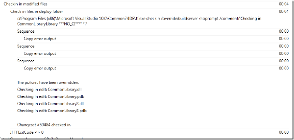Handling Warnings and Errors with InvokeProcess in TFS 2010 Build