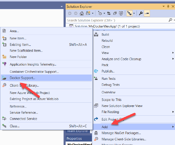 How Visual Studio 2019 supports containerized applications